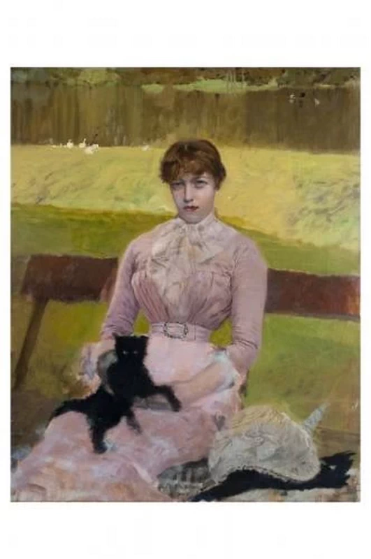 Giuseppe De Nittis - 117, Signora con un gattino nero, Museo Civico Castello